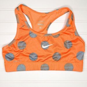 Nike Pro Dri-Fit Polka Dot Sports Bra Neon Orange Size Small